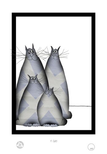 4) Shabby Chic Scottish Cats by Tony Fernandes